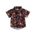 thumbnail image 1 of Arvbitana 6M 12M 18M 24M 3T 4T Toddler Baby Boy 4th of July Clothes Button Up Shirts Lapel Short Sleeve Shirt Tops Western Clothes Independence Day, 1 of 10