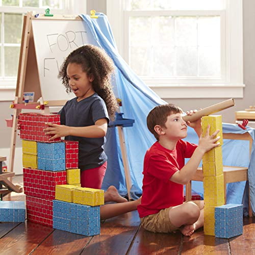  Melissa & Doug Jumbo Extra-Thick Cardboard Building Blocks - 40  Blocks in 3 Sizes, Cardboard Pretend Brick For Building : Toys & Games
