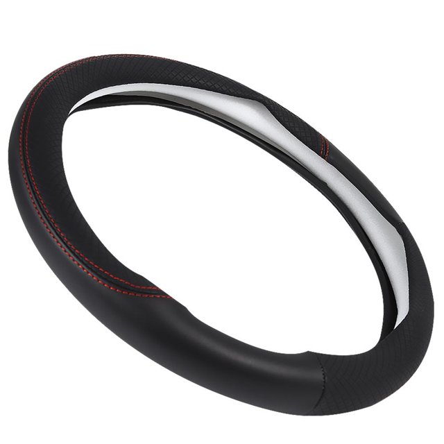 Seasons General - Protector antideslizante para volante de coche de piel sintética (negro) Tmvgtek Accesorios para autos y motos