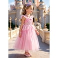 thumbnail image 5 of Girls Sequins Mermaid Princess Dress Kids Mermaid Party Costme Undersea Dress up Costume Sets, 5 of 6