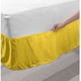 thumbnail image 2 of Abstract Bed Skirt, Retro Style Lively Tone Streaks Overlapping Ornaments, Elastic Bedskirt Dust Ruffle Wrap Around for Bedding Decor, 4 Sizes, Mustard Yellow, by Ambesonne, 2 of 2
