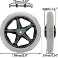 thumbnail image 3 of 2pcs 6 Inch Wheelchair Replacement Rubber Wheel Wheels Rollator Non-slip Replacement Casters Casters Wheels Wheelchair Replacem, 3 of 5