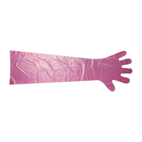 50 Piezas Guantes Desechables Guante Veterinario Para Caza Pesca Limpieza Acuarios Rojo