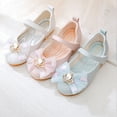 thumbnail image 3 of Paokuoon Little Kids Girls Mary Jane Toddler Flats Non Slip Shoes with Bownot Princess Wedding Dress Shoes, 3 of 10