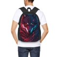 thumbnail image 4 of Balery Cool Wolf Head Mochila para hombre y mujer - Tela Oxford 600D resistente - Gran capacidad, resistente al agua, ideal para la escuela, viajes y senderismo, 4 of 6