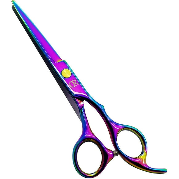 Professional Hair Cutting Shears,6 Inch Barber Hair Cutting Scissors Sharp Blades Hairdresser Haircut (stainless Steel Rainbow Color)