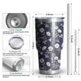 thumbnail image 3 of 30oz Pioneer Flower Floral Print Pattern Tumbler, Double Wall Vacuum Insulated Cup, BPA-Free Leak Proof Lid & Reusable Straws, Hot 12h, Cold 34h, 3 of 6