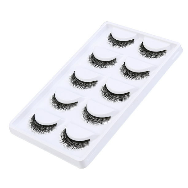 ¡Gran venta! 5 pares de maquillaje de pestañas postizas negras largas naturales hechas a mano