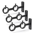 thumbnail image 1 of Curtain Rod Bracket, 3Pcs Double Curtain Rod Holder, Double Rod Brackets Hooks for Living Room Bedroom Curtain Rods, 1 of 7