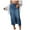 Blue, variant on RUTAYY Jean Skirt For Women Denim Skirt With Pockets Mid High Waist Stretchy Bodycon Midi Skirts Solid Color Flowy Swing Skirts
