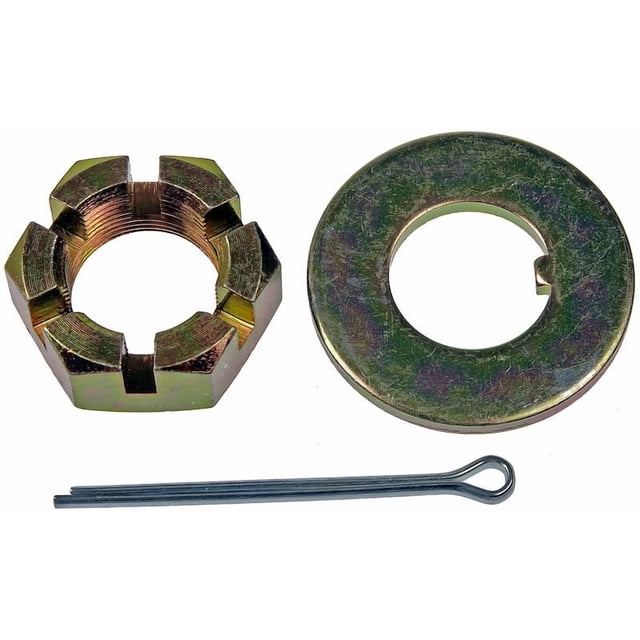 Dorman (OE Solutions) 05110 Spindle Nut AutoGrade (TM) OE Replacement; 27/32 Inch - 20 Thread; With Cotter Pin/ Nut/ Washer