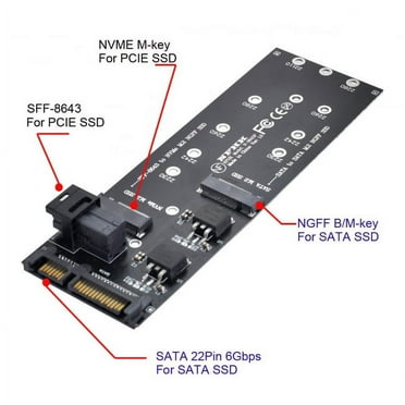 Xiwai Card SFF-8643 to U2 Kit NGFF M-Key to HD Mini SAS NVME PCIe SSD SATA Adapter for Motherboard