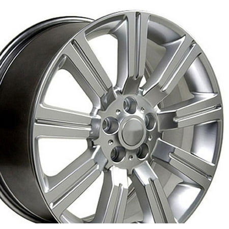 22 Inch Fits Land Rover Discovery II LR3 LR4 Range Rover Range Rover Sport Stormer Style LR01 Hyper Silver 22x10 Rim Hollander 72200
