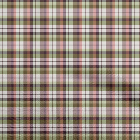 oneOone Polyester Spandex White Fabric Check Dress Material Fabric Print Fabric By The Yard 56 Inch Wide