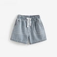thumbnail image 2 of JLMSPLWG Girls Denim Summer Shorts Kids Wide Leg Jeans Shorts Elastic Waist Baggy Short Jean Teen Girls Stretchy Cute Casual Shortalls Jean with Pockets Toddler Girl Clothes, 2 of 6