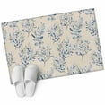 thumbnail image 2 of Rustic Blue Leaves Bathroom Mats 2x3 FT, Non Slip Small Kitchen Mat, Farmhouse Botanical Beige Washable Soft Backed Front Door Throw Rugs Non-Shedding Indoor Outdoor Doormat for Entryway Sink, 2 of 8
