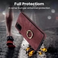 thumbnail image 2 of Allytech for Samsung Galaxy S20 Wallet Case with Card Holder Ring Kickstand Dual Layer Leather Credit Card Slots Protective Shockproof Cover Designed for Samsung Galaxy S20, Winered, 2 of 8