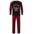 thumbnail image 3 of Pijama familiar navideño a juego Conjunto de pijama largo negro de perro salchicha a través de la nieve, 3 of 3