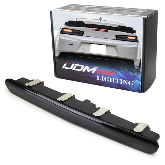 Dark Smoked Lens F1 Style Strobe LED Trunk Lid Third Brake Light Bar Assembly For 2016-2024 Chevrolet Camaro
