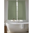 thumbnail image 5 of Green Solid Color Sheer Curtains 63 Inch Length 2 Panels Set, Aesthetics Contemporary Luxury Voile Window Treatment Rod Pocket Curtains Sheers Drapes for Bedroom/Living Room/Kitchen 52x"63"x2, 5 of 7