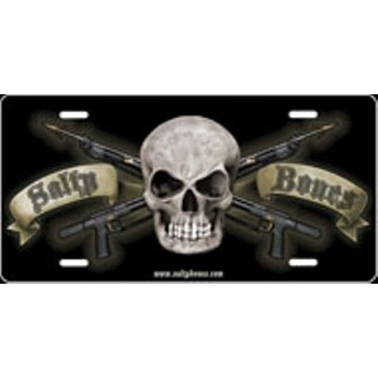 Salty Bones Spearguns Airbrush License Plate Free Personalization on