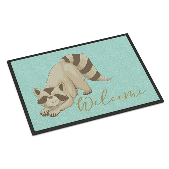 Raccoon Welcome Doormat 18x27
