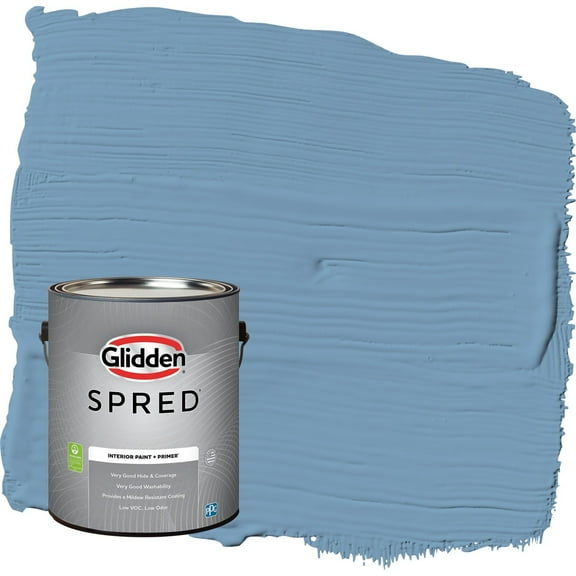Glidden Spred Walden Pond / Blue Flat Interior Paint with Primer, 1 Gallon