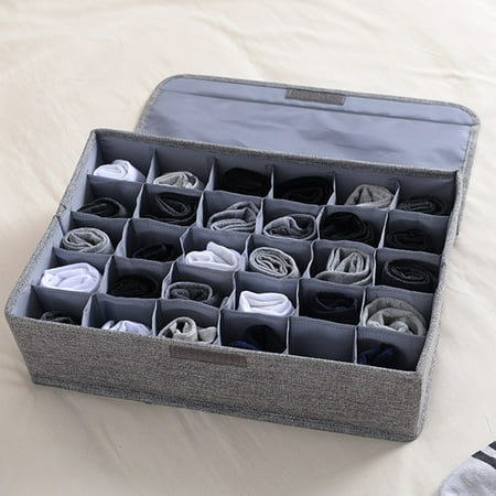 

SPRING PARK 30 Grids Underwear Bra Socks Storage Organizer Tidy Up Box Divider Tie Drawer
