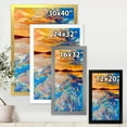 thumbnail image 4 of Designart 'Whirly Blue Waves Under Orange Sunset' Nautical & Coastal Framed Art Print, 4 of 4
