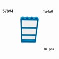 thumbnail image 1 of MOC Parts House Block Model Accessories 1x4x6 Door Frame Smart Windows 10 Pack 60596 60616 60803 57894 60623 60621 92589 57894 light blue, 1 of 6