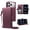 Purple, variant on Dteck Crossbody Wallet Phone Case for iPhone 17 Pro, Bling Diamond PU Leather Credit Card Slots Folio Flip Stand Cover with Wrist/Shoulder Strap,Black