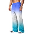 thumbnail image 4 of LTTVQM Ombre Gradient Full Length Pants for Men 2026 Universal Fade Print Dual Side Pockets Relaxed Fit Casual Street Trousers Blue 3XL, 4 of 7