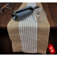 thumbnail image 1 of Camino de mesa decorativo FIBEUSION, 30 x 275 cm, arpillera a rayas, 1 of 8