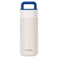 thumbnail image 1 of Bouteille d'Eau de Bureau Givrée de Couleur Unie Portable en Acier Inoxydable Large Bouche Réutilisables Bouteilles d'Eau Bouteille Cadeau Boisson Blanche 420ML, 1 of 9