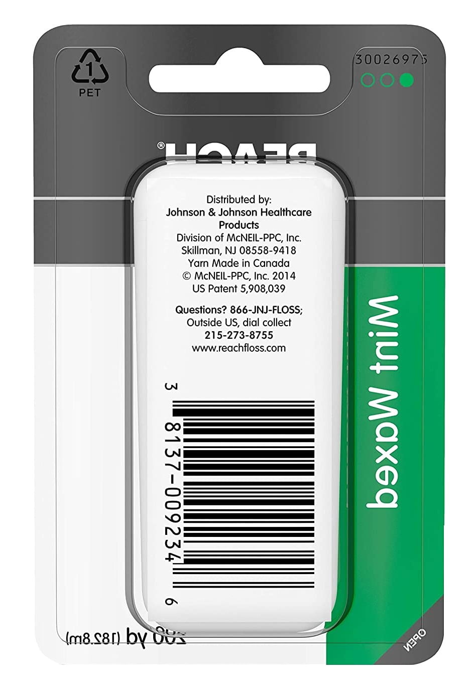 Reach Waxed Floss 200 Yards Mint (3 Pack)
