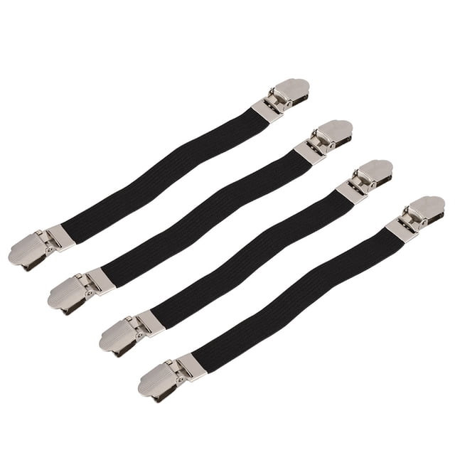 Coreas para sábanos, 4 clips piezas de doble Cabeza Soporte de Agarre Clips para sábanos clips para sábanos con súper elasticidad Buena resistencia para todo tipano de sábanos