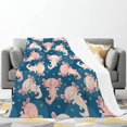 thumbnail image 3 of Fleece Blanket Axolotl Throw Blanket - Super Soft Cozy Lightweight Blanket for Couch, Sofa, Bed, Camping, Travel - Microfiber Blanket Gift, 3 of 5