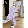 thumbnail image 6 of YUEHUA Women's Maternity Pants Casual Loose Wide Straight Leg Cozy Pant Pregnancy Palazzo Lounge Trousers with Pockets, 6 of 6