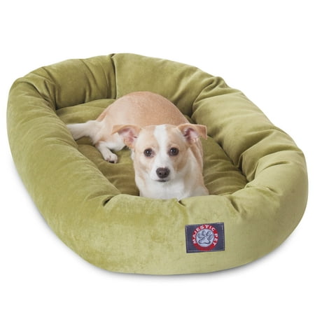 UPC: 0788995524588 | Majestic Pet | Villa Velvet Bagel Pet Bed For Dogs  Apple  Medium