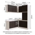 thumbnail image 3 of Cocina Integral Completa Modular Madesa Glamy 329cm BN 03, 3 of 5