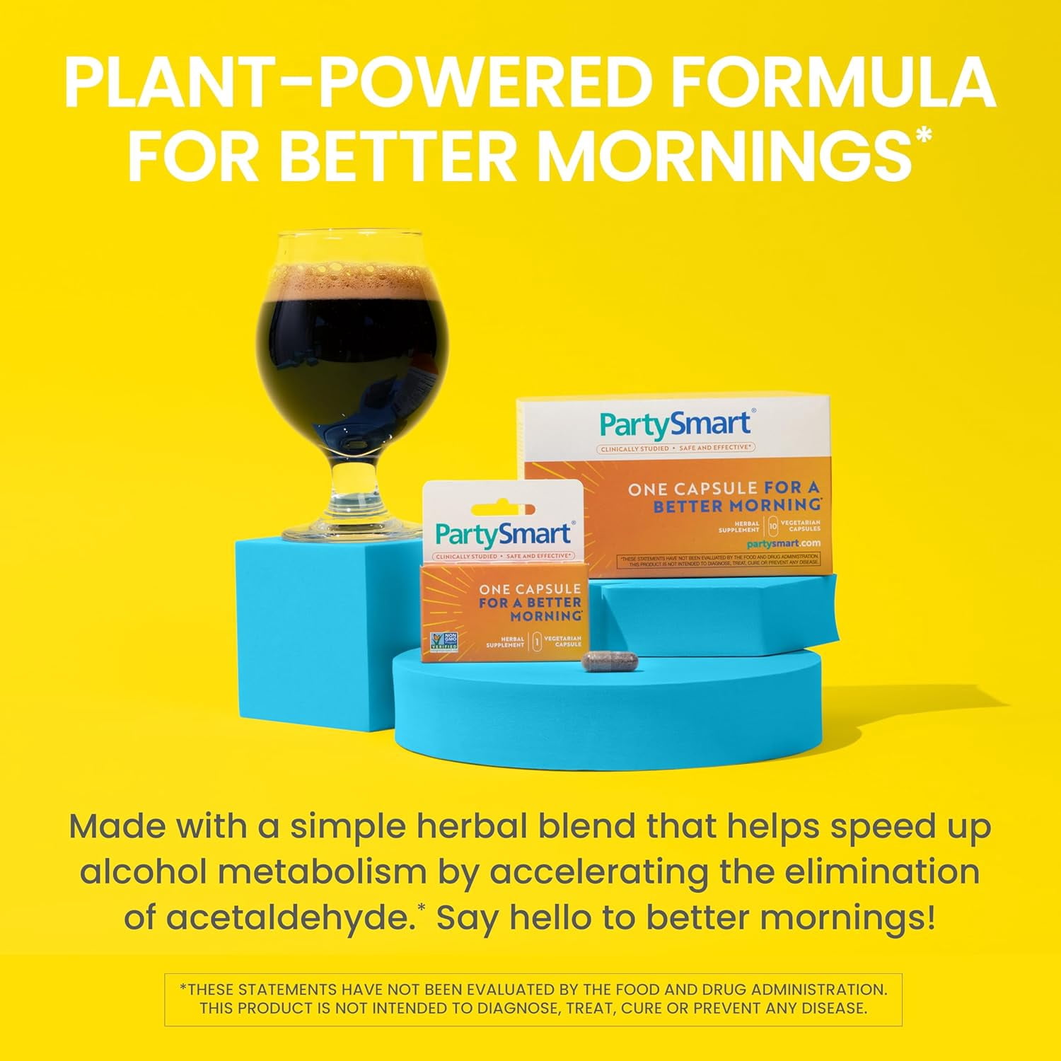 Himalaya PartySmart, One Capsule for a Better Morning after Drinking, Liver Support, 10 Capsules