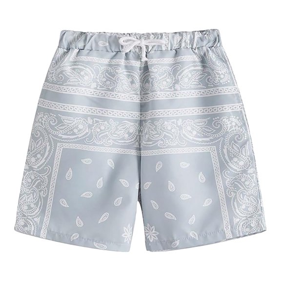 Kcolen Men's Quick Dry Swim Trunks,Men's Swim Trunks Quick Dry Board Shorts Lightweight Printed Mens Soft Summer Beach Swimwear,Grey
