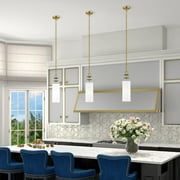 42981-01 Livex Lighting Brookdale - 1 Light Mini Pendant In Transitional Style-18.25 Inches Tall and 5.13 Inches Wide-Antique Brass Finish
