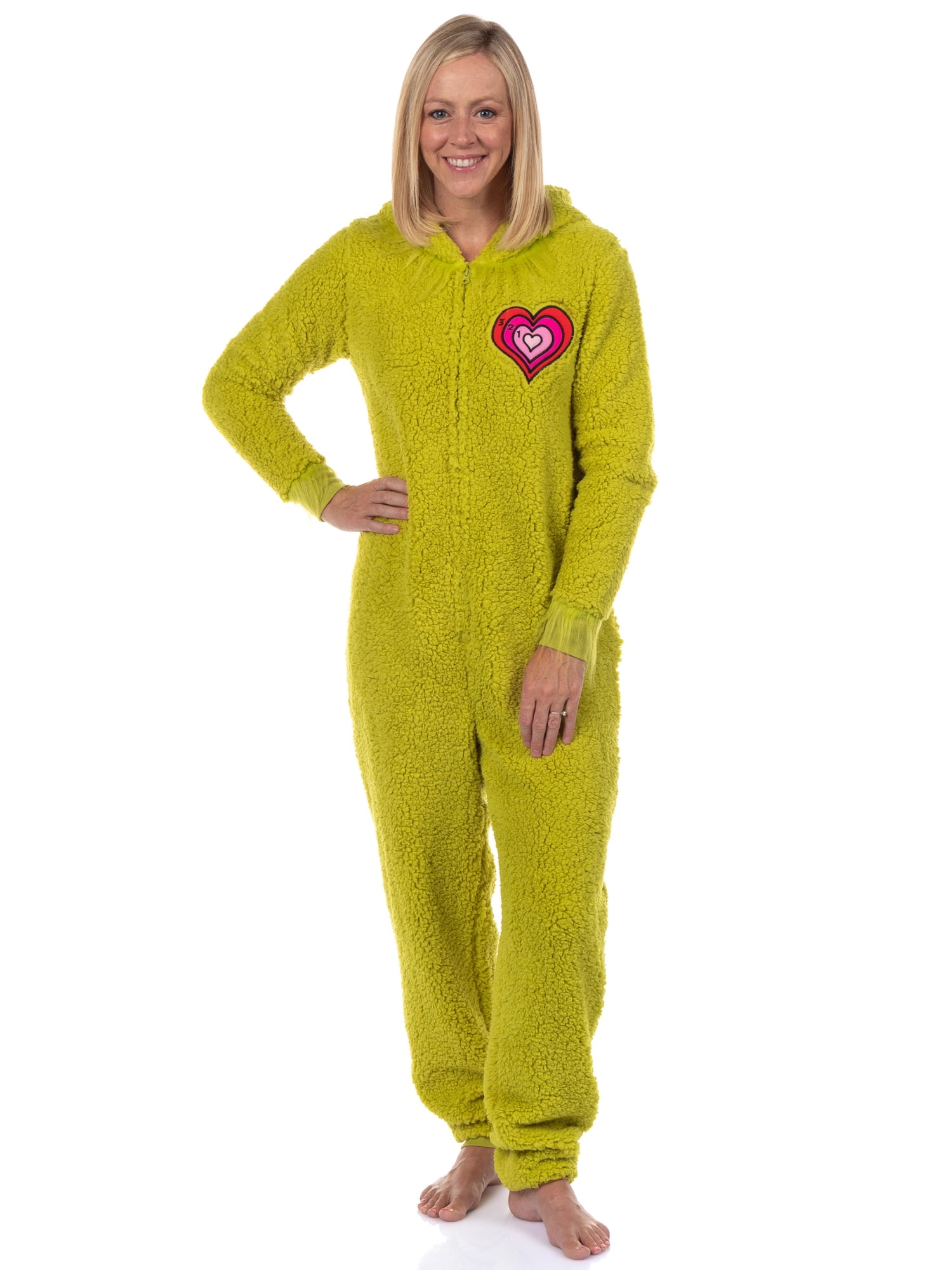 Dr. Seuss Women's The Grinch Christmas Matching Family Pajamas Union Suit, Sizes S-3XL