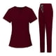 thumbnail image 2 of Conjunto médico para mujer perfecl uniforme de enfermera color sólido Top M, 2 of 8