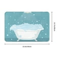 thumbnail image 5 of Daiia Bathtub with Soap Bubbles Front Door Mat, Heavy Duty Durable Welcome Mat for Outdoor Indoor, Dirt Trapper Waterproof Super Absorbent Door Mat, 16" x 24", 5 of 9