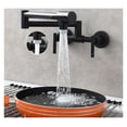 thumbnail image 2 of Brass Pot Filler Faucet 2 Holes Wall Mount Folding Kitchen Faucet Hot And Cold Mixer Faucet 3 Handles Tap ,Easy to Install, 2 of 7