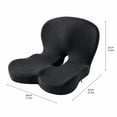thumbnail image 3 of Ergonomic Memory Foam Seat Cushion for Tailbone Sciatica Pain Relief 17X13 Inch, Back Support for Office Chair, Car Desk Chair, Long Sitting Comfort, 3 of 8
