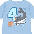 thumbnail image 4 of Inktastic 4th Birthday Shark with Cake Boys or Girls Long Sleeve Toddler T-Shirt, 4 of 5