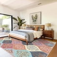 thumbnail image 2 of Bleum Cade Boho Floral Area Rug 5x7 Washable Soft Faux Wool Rug Carpet for Living Room Bedroom, 2 of 10